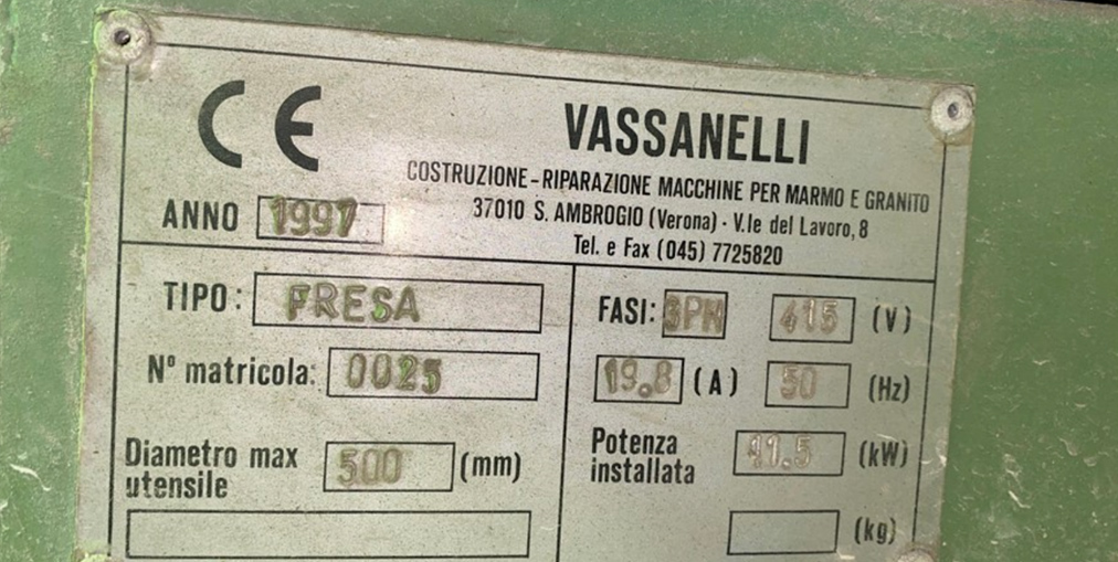 1997 Vassaneli Bridgesaw 500mm Blade Capacity For Sale02