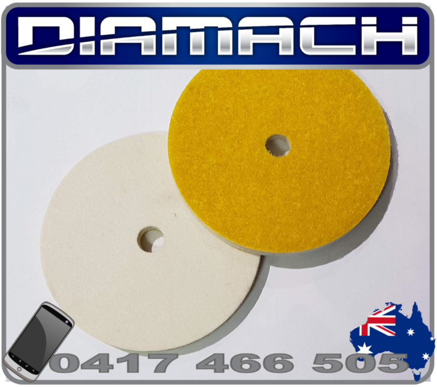 DIAMACH Velcro Backed Wool Polishing Felt Pad 100mm DIAMACH Pty Ltd