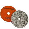 DIAMACH 100mm 4 Inch White Resin Wet Polishing Pad Velcro Backed 1500 Grit 100POLPADWHT1500GRIT