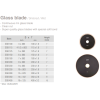 180mm Glass Blade 180mm D x 1.6mm W  x 7mm H Seg SGB180