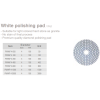 White Polishing Pad Wet 100mm D 200 Grit PWWP4200
