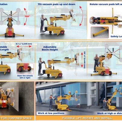 Abaco Multi Material Installation Panel Transport Cart Amitc400